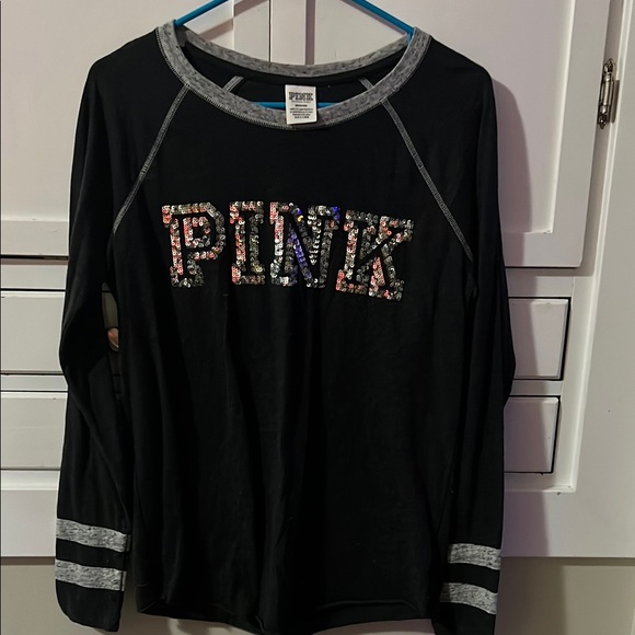 Victoria's Secret PINK Black Long Sleeve Shirt - Picture 1 of 3